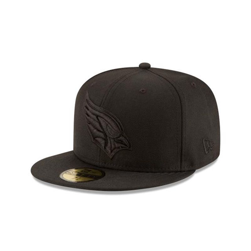 NFL Arizona Cardinals Black On Black 59Fifty Fitted (YZT8529) - Black New Era Caps